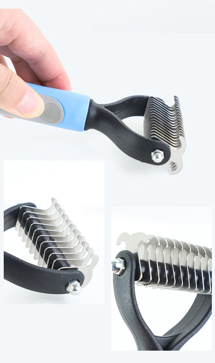 ShedSweep-Stainless Double-sided Dematting Grooming Shedding Tools